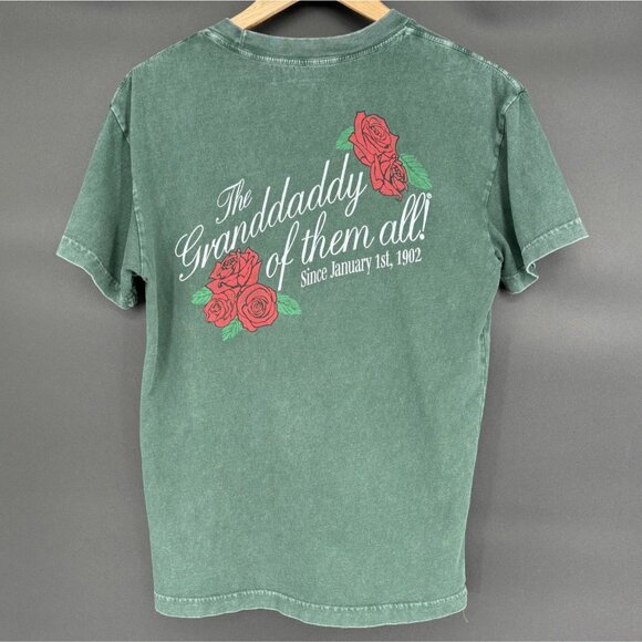 Abercrombie & Fitch Men's Rose Bowl Game Soft A&F Tee S Green Cotton Football - Picture 2 of 9